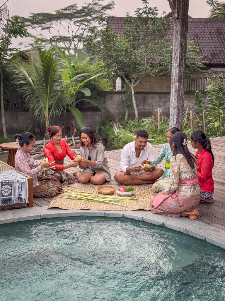 IMG_0206 Learning how to make Balinese Offerings
